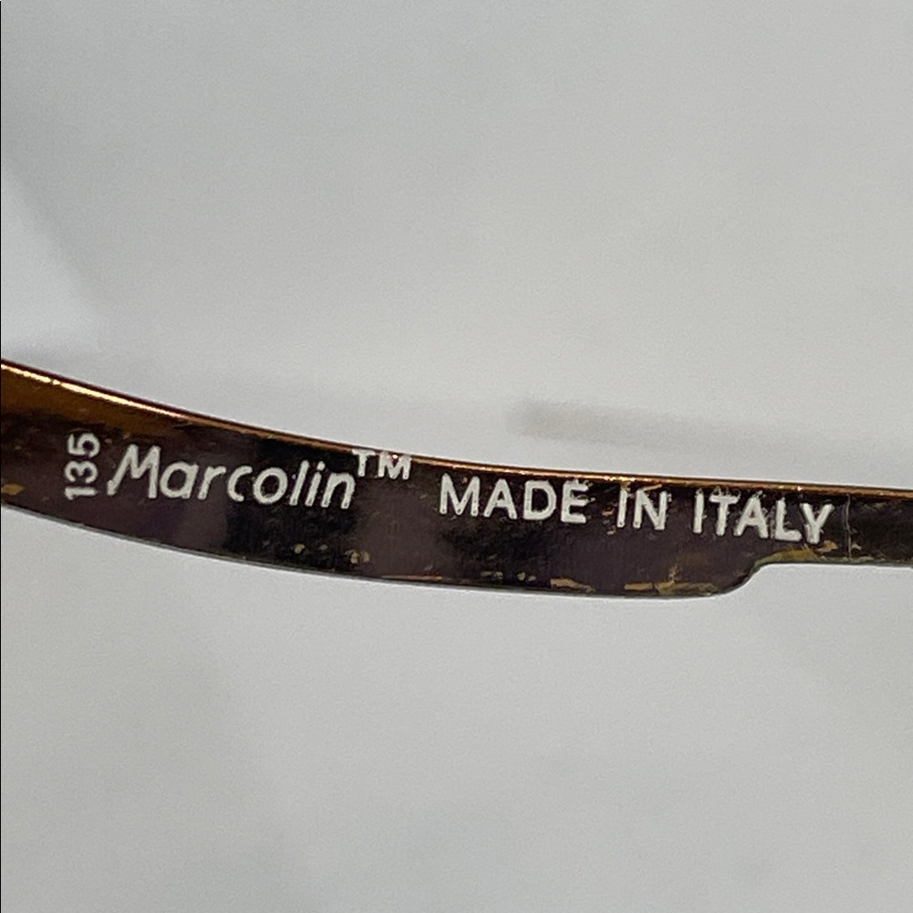 Vintage Marchon Marcolin 135 Teal Blue Oversize Italian made Glasses With Case - Picture 6 of 13